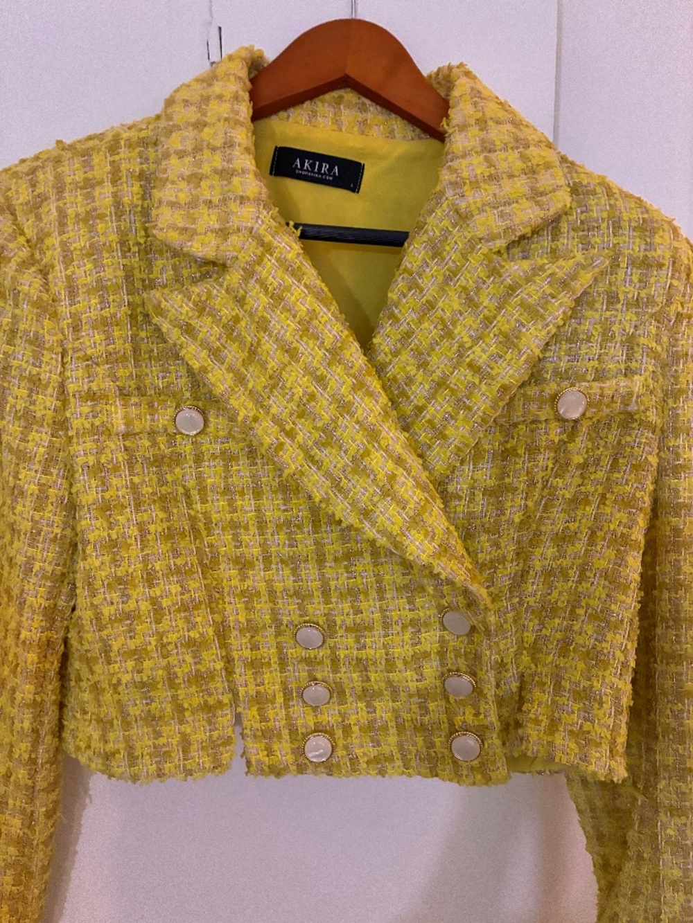 Tweed suit, mustard color